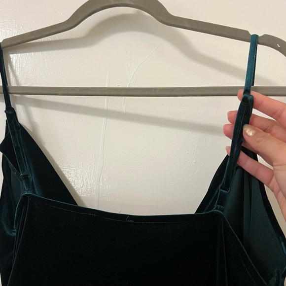 RACHEL ZOE Velvet Dress Slit V Neck Vneck sleeveless Los Angeles New York - Picture 9 of 9